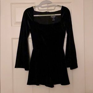 Black Velvet Romper